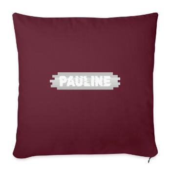Cadeau pour Pauline - Housse de coussin décorative 45 x 45 cm - bordeaux - Devant