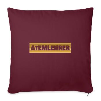 Instructeur de respiration - Housse de coussin décorative 45 x 45 cm - bordeaux - Devant