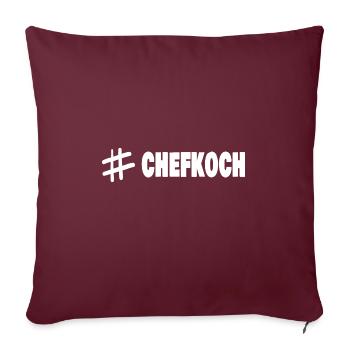 Chefkoch - Sofakissenbezug 45 x 45 cm - Burgunderrot - Vorne