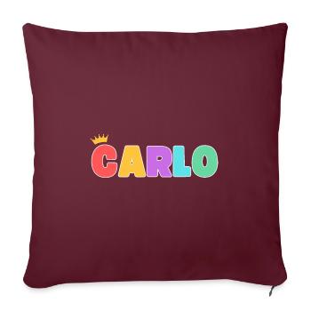 Carlo! Customizable - Sofa pillowcase 17,3'' x 17,3'' (45 x 45 cm) - burgundy - Front