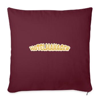 Emploi Directeur d’hôtel - Housse de coussin décorative 45 x 45 cm - bordeaux - Devant