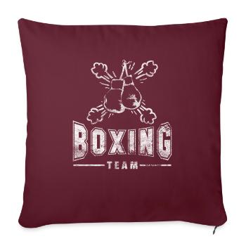 Fight Boxer shirt Geschenk Boxing Boxhandschuhe - Sofakissenbezug 45 x 45 cm - Burgunderrot - Vorne