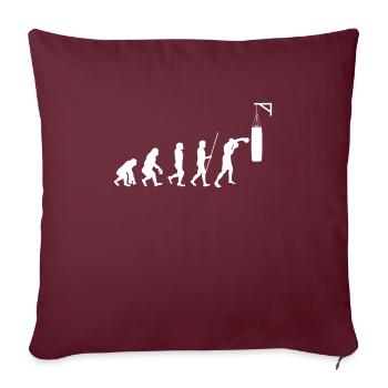 Evolution Boxer Geschenk Boxing Boxhandschuhe - Sofakissenbezug 45 x 45 cm - Burgunderrot - Vorne