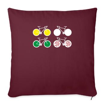 France cyclisme course tour cyclisme vélo maillots - Housse de coussin décorative 45 x 45 cm - bordeaux - Devant