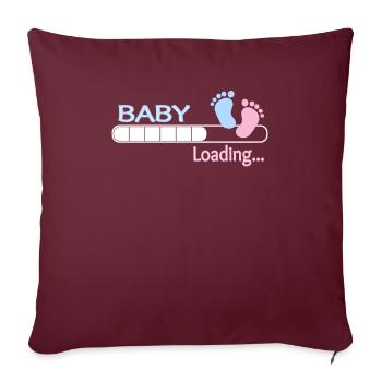 Chargement de bébé ... idée de cadeau de cadeau de chemise de bébé - Housse de coussin décorative 45 x 45 cm - bordeaux - Devant