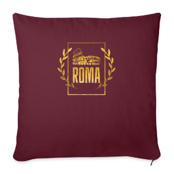 Rome Colisée cadeau Italie vacances laurier couronne - Housse de coussin décorative 45 x 45 cm - bordeaux - Devant