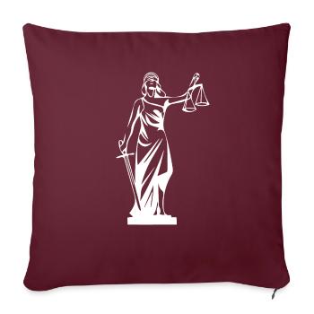 JUSTITIA - Juristen T shirt / Taschen - Sofakissenbezug 45 x 45 cm - Burgunderrot - Vorne