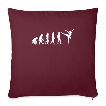 Ballerina Ballet Evolution Chemise Cadeau - Housse de coussin décorative 45 x 45 cm - bordeaux - Devant