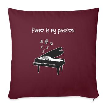 Chemise de piano - Housse de coussin décorative 45 x 45 cm - bordeaux - Devant