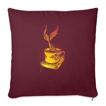 Sirène sirène sirène conte de fées - Housse de coussin décorative 45 x 45 cm - bordeaux - Devant
