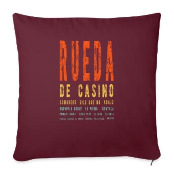 Salsa Rueda Latino Danse T-shirt - Housse de coussin décorative 45 x 45 cm - bordeaux - Devant