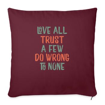 L’amour pour tous - Housse de coussin décorative 45 x 45 cm - bordeaux - Devant