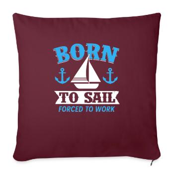 navigation à voile - Housse de coussin décorative 45 x 45 cm - bordeaux - Devant