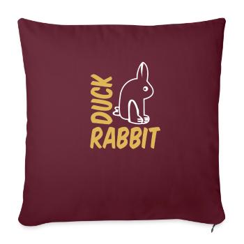 Canard Lapin Graphics - Housse de coussin décorative 45 x 45 cm - bordeaux - Devant