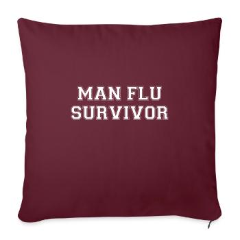 Man Flue Survivor - Sofakissenbezug 45 x 45 cm - Burgunderrot - Vorne