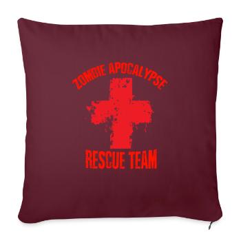 Zombie apocalypse rescue team - Sofakissenbezug 45 x 45 cm - Burgunderrot - Vorne