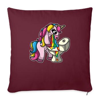 Unicorn pukes rainbow unicorn puke gift - Sofa pillowcase 17,3'' x 17,3'' (45 x 45 cm) - burgundy - Front