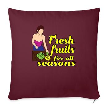 FRUITS FRAIS POUR TOUTE SAISON - Housse de coussin décorative 45 x 45 cm - bordeaux - Devant