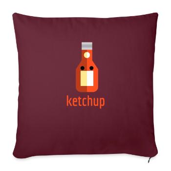 Ketchup - Sofakissenbezug 45 x 45 cm - Burgunderrot - Vorne