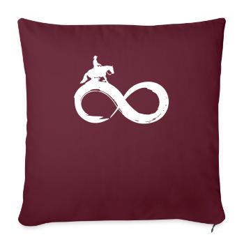 Infinity Reining Western Riding - Housse de coussin décorative 45 x 45 cm - bordeaux - Devant