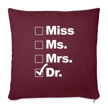 Choisissez le docteur - Housse de coussin décorative 45 x 45 cm - bordeaux - Devant