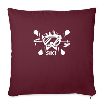 Ski - Sofakissenbezug 45 x 45 cm - Burgunderrot - Vorne