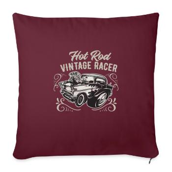 Hot Rod Vintage - Housse de coussin décorative 45 x 45 cm - bordeaux - Devant