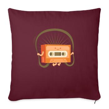 cassette - Housse de coussin décorative 45 x 45 cm - bordeaux - Devant