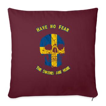 Suède - Housse de coussin décorative 45 x 45 cm - bordeaux - Devant