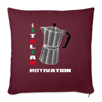 Motivation italienne - Housse de coussin décorative 45 x 45 cm - bordeaux - Devant