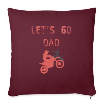 laisse aller papa - Housse de coussin décorative 45 x 45 cm - bordeaux - Devant
