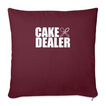 Cake Dealer I boulanger pâtissier pâtissier Kondito - Housse de coussin décorative 45 x 45 cm - bordeaux - Devant