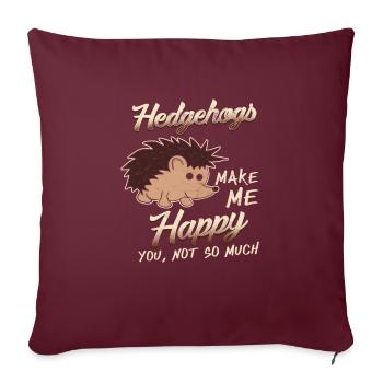 hérisson - Housse de coussin décorative 45 x 45 cm - bordeaux - Devant