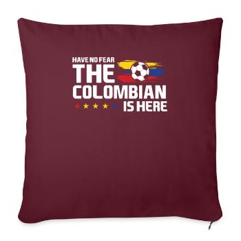 Football colombien - Housse de coussin décorative 45 x 45 cm - bordeaux - Devant