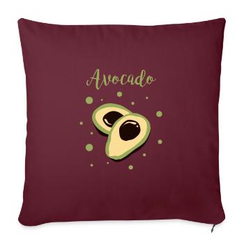 avocado - Housse de coussin décorative 45 x 45 cm - bordeaux - Devant