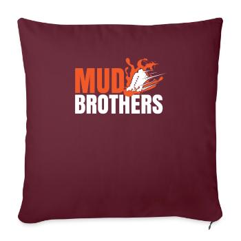 Mud Run Shirts für Männer | Mud Run Team Shirts - Sofakissenbezug 45 x 45 cm - Burgunderrot - Vorne