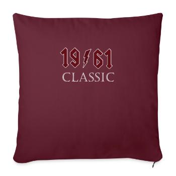 Top 1961 Geburtstag Rock Classic Geschenk Design - Sofakissenbezug 45 x 45 cm - Burgunderrot - Vorne
