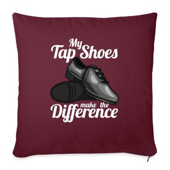 Mes claquettes font la différence Dancer - Housse de coussin décorative 45 x 45 cm - bordeaux - Devant