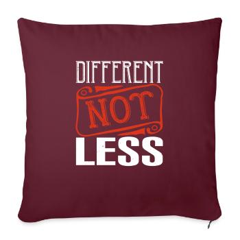 différent pas moins - Housse de coussin décorative 45 x 45 cm - bordeaux - Devant