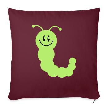 worm__c2 - Sofa pillowcase 17,3'' x 17,3'' (45 x 45 cm) - burgundy - Front