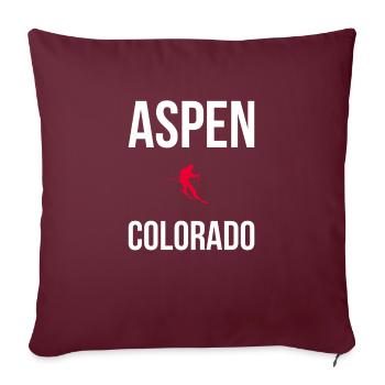 Aspen Ski Colorado - Sofakissenbezug 45 x 45 cm - Burgunderrot - Vorne