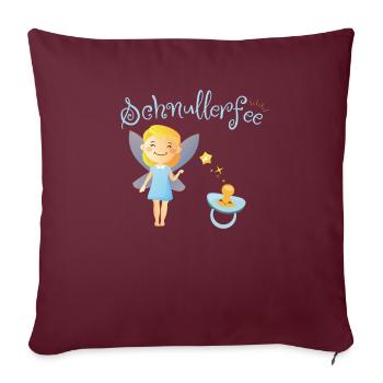 Kinder Schnullerfee Mädchen Jungen Baby Geschenk - Sofakissenbezug 45 x 45 cm - Burgunderrot - Vorne