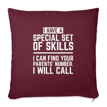 Citation de conception de professeur drôle Trouvez vos parents Numbe - Housse de coussin décorative 45 x 45 cm - bordeaux - Devant