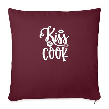 Énonciations de cuisine cuisson cuisson - Housse de coussin décorative 45 x 45 cm - bordeaux - Devant
