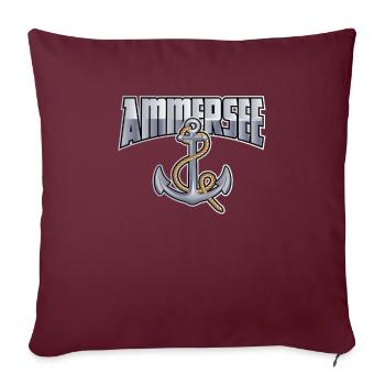 Boote Segeln Wassersport Ammersee Shirt Geschenk - Sofakissenbezug 45 x 45 cm - Burgunderrot - Vorne