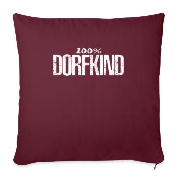 Landleben Dorf Geschenkidee - Sofakissenbezug 45 x 45 cm - Burgunderrot - Vorne