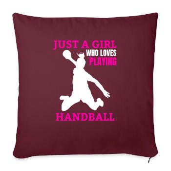 Handball femme femmes handball femmes handball - Housse de coussin décorative 45 x 45 cm - bordeaux - Devant