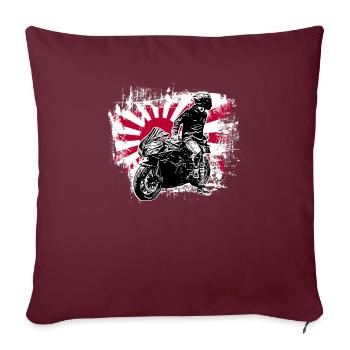 Motorcycle Lifestyle / Motorrad / Motorräder biker - Sofakissenbezug 45 x 45 cm - Burgunderrot - Vorne