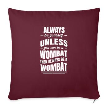 Wombat Australie Proies De Wombats - Housse de coussin décorative 45 x 45 cm - bordeaux - Devant