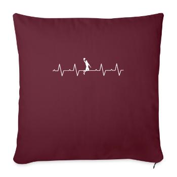 Basket-ball basketteur basketteur - Housse de coussin décorative 45 x 45 cm - bordeaux - Devant